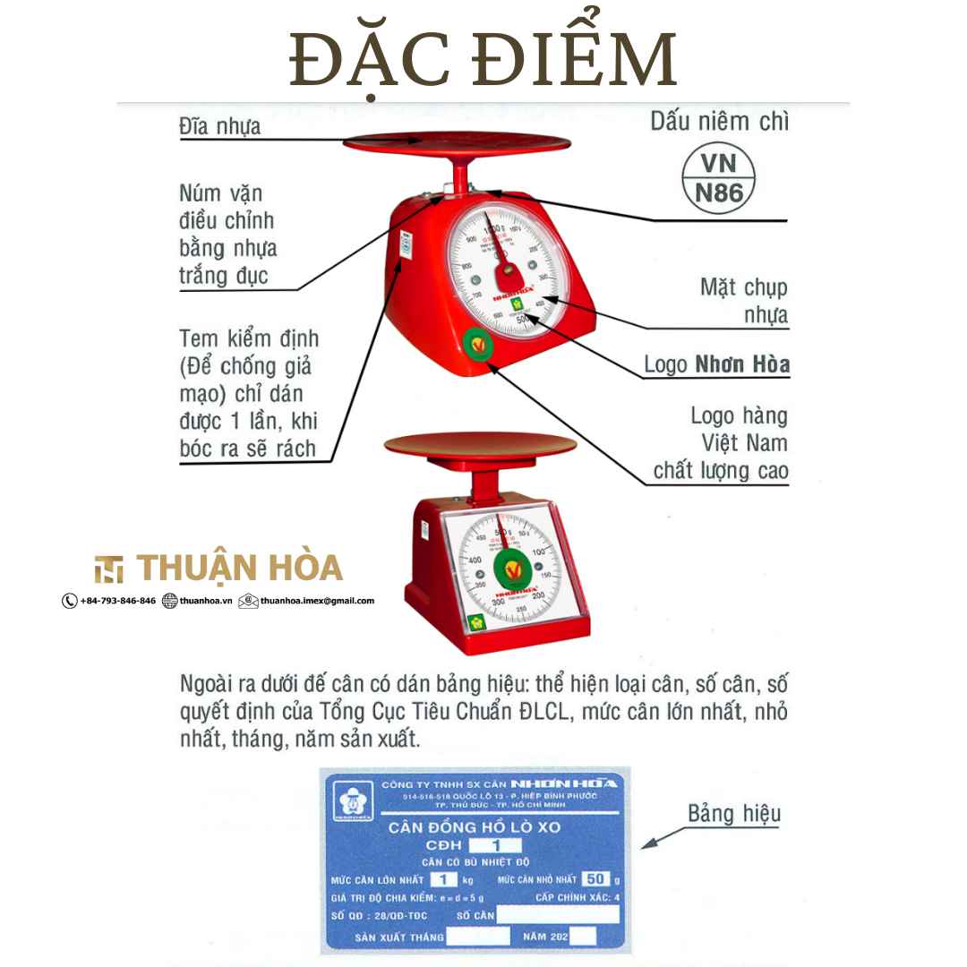 Dac diem can nhua Nhon Hoa 1 kg