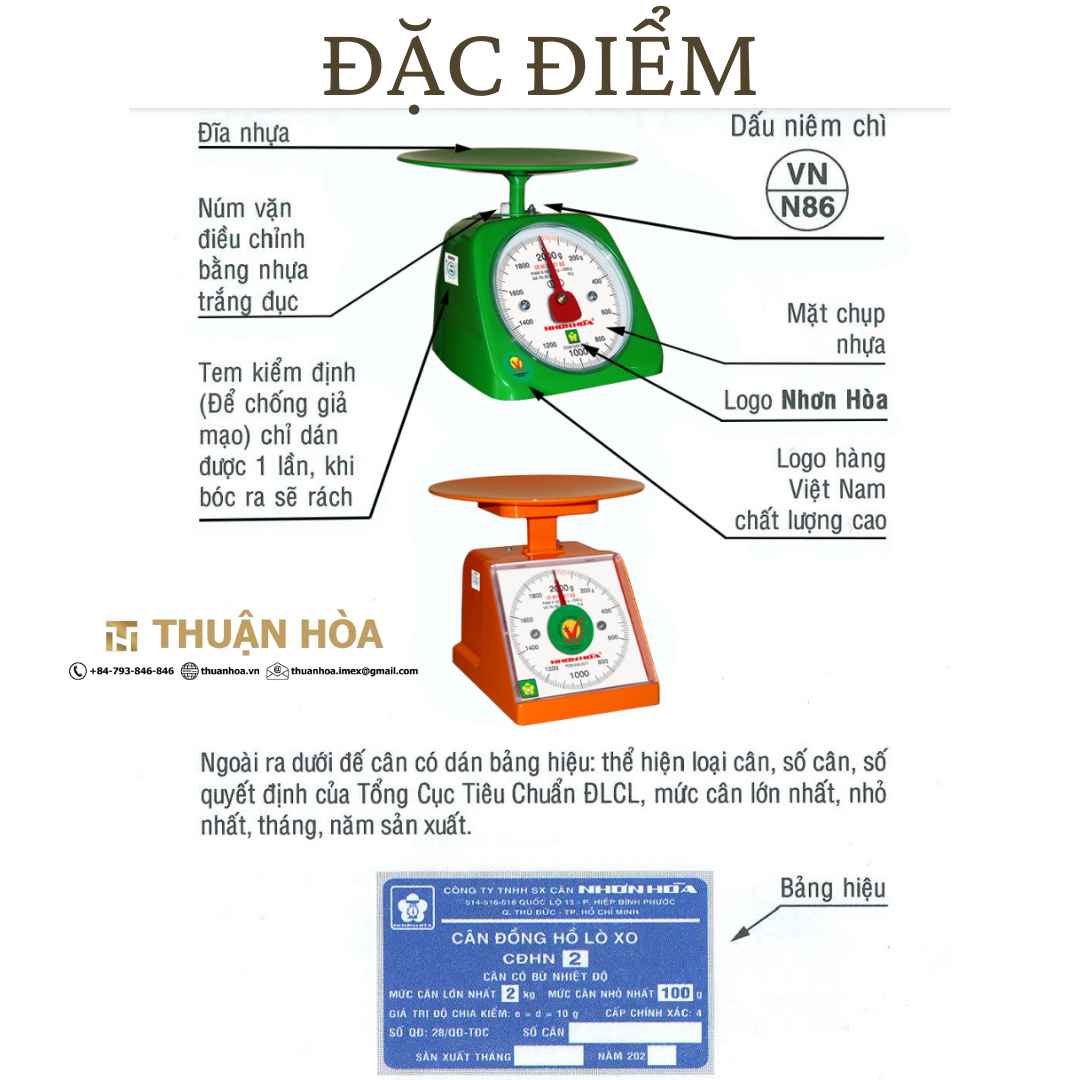 Dac diem can nhua Nhon Hoa 2 kg