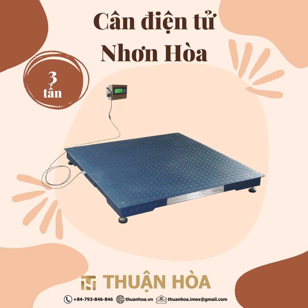 Cân Sàn Điện Tử 3 Tấn Nhơn Hòa