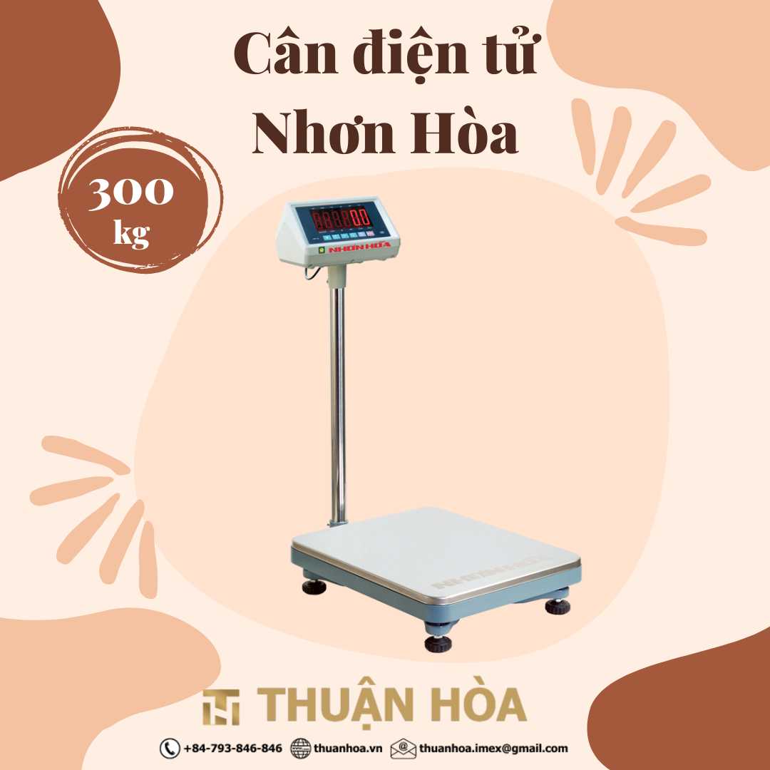 Cân Bàn Điện Tử 300kg Nhơn Hòa