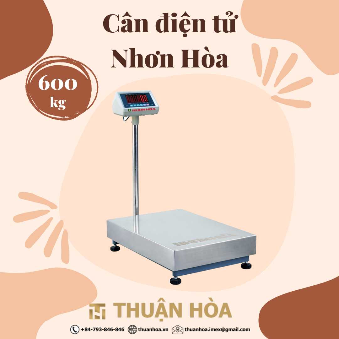 Cân Bàn Điện Tử 600kg Nhơn Hòa