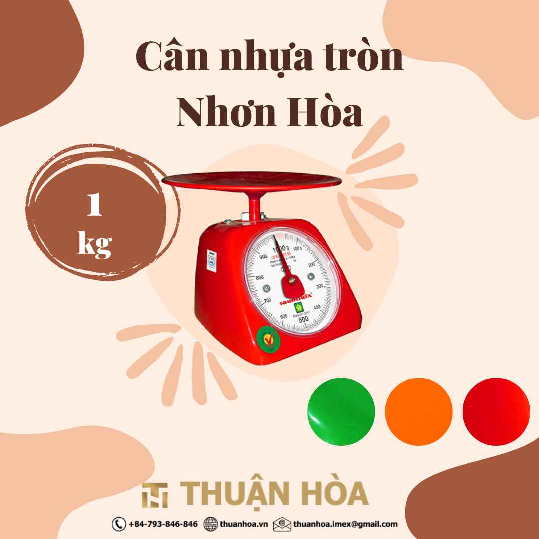 Cân Nhựa Tròn Nhơn Hòa 1 kg