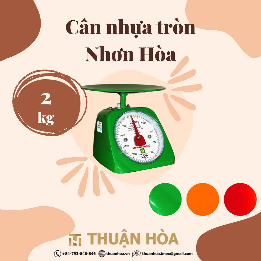 Cân Nhựa Tròn Nhơn Hòa 2 kg