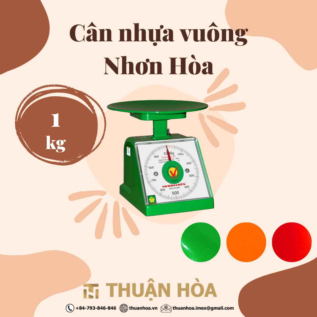 Cân Nhựa Vuông Nhơn Hòa 1 kg