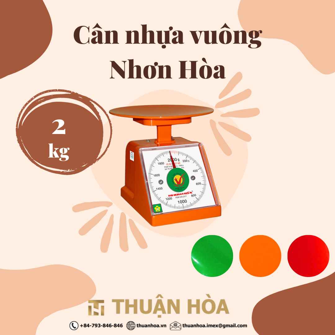 Cân Nhựa Vuông Nhơn Hòa 2 kg