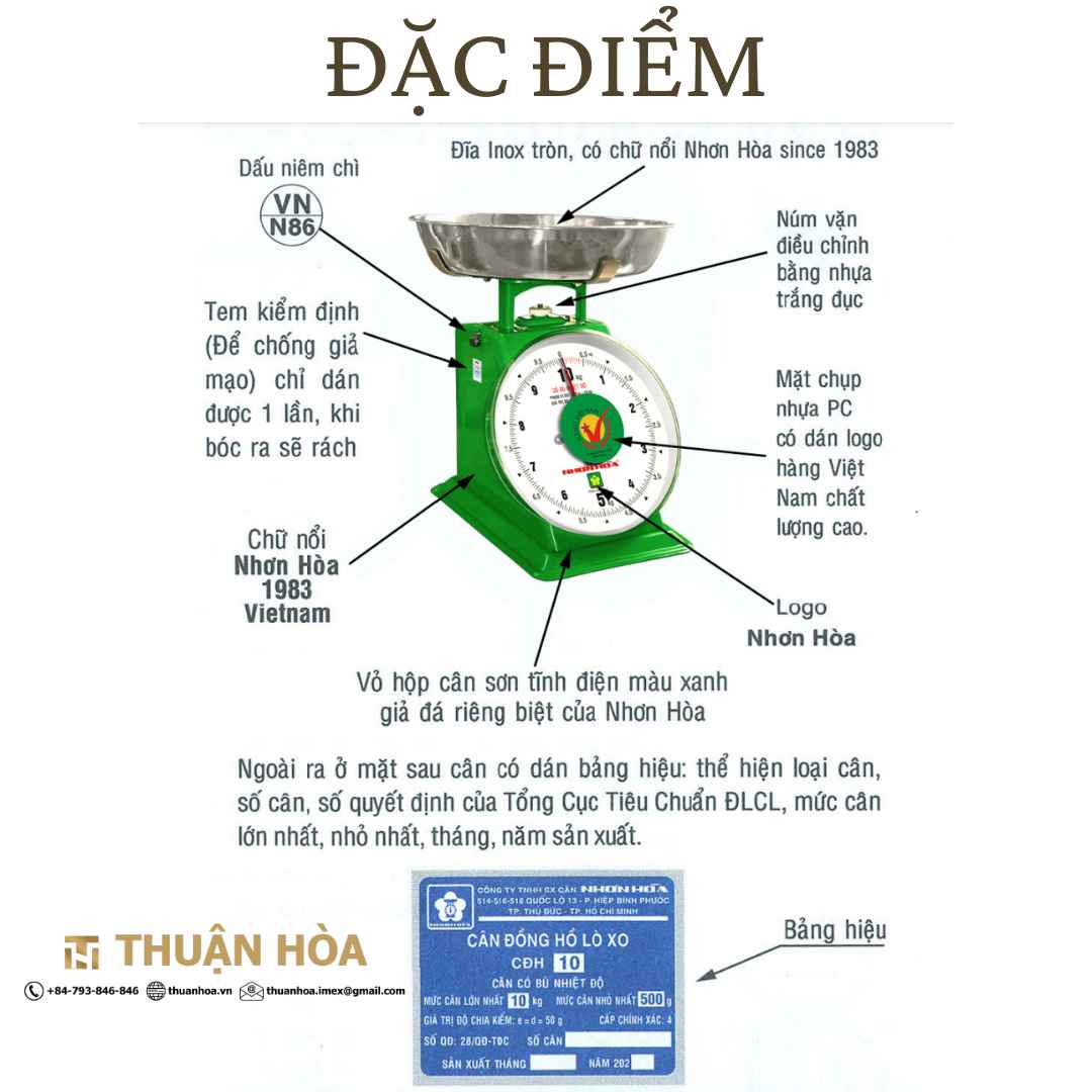 Dac diem Can Nhon Hoa 10 kg