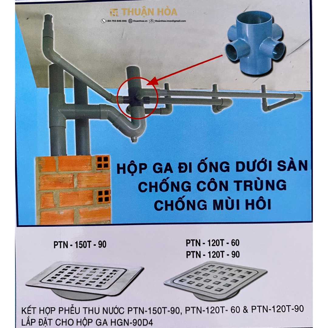 Cac loai hop ga thu nuoc di ong tren san