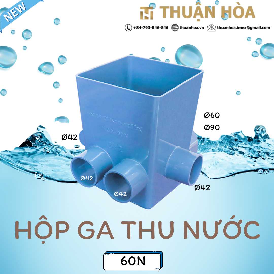 Hộp Ga Thu Nước Phòng Tắm 60N