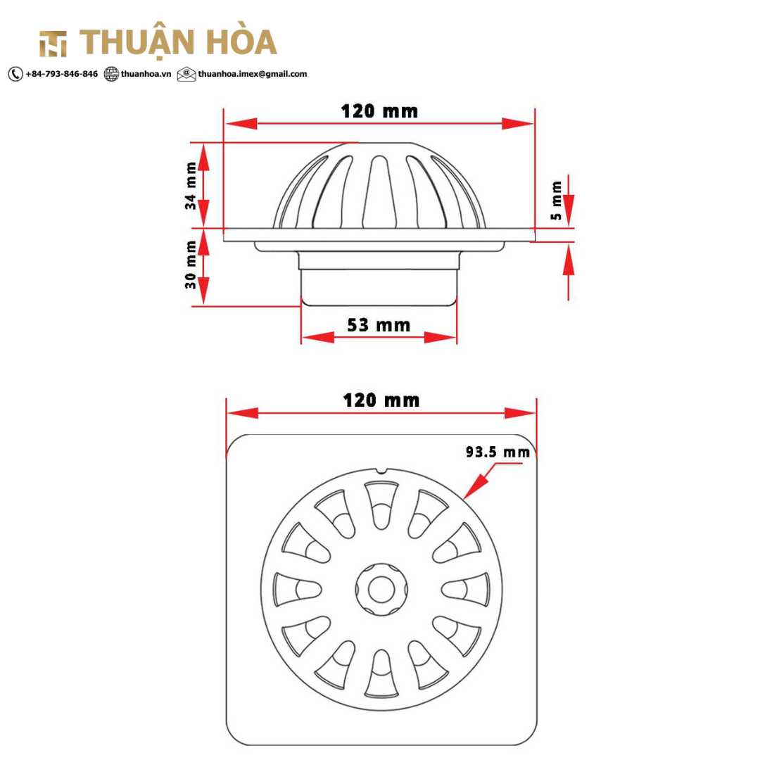 Cau tao co ban của pheu thu nuoc ban cong san thuong