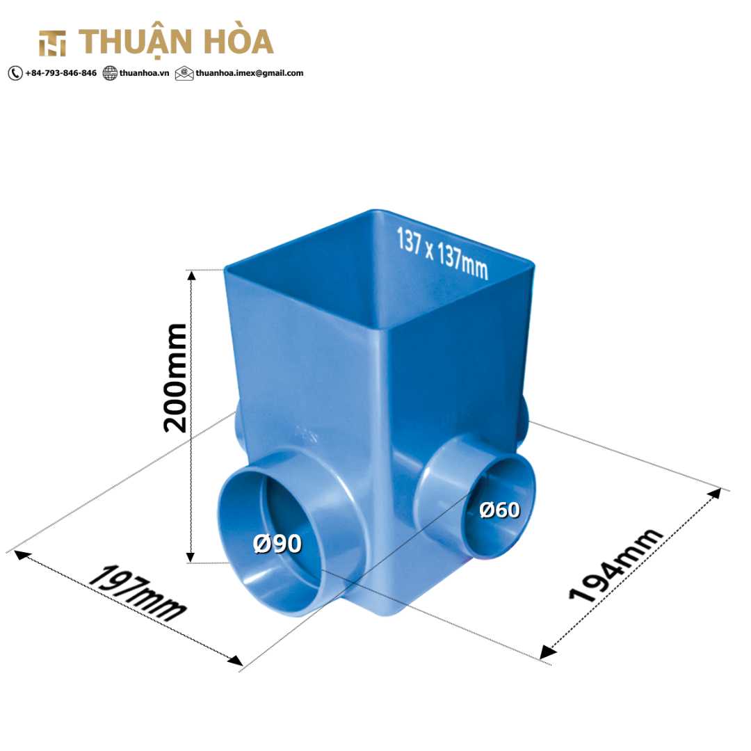 Hộp Ga Thu Nước Phòng Tắm 90N3