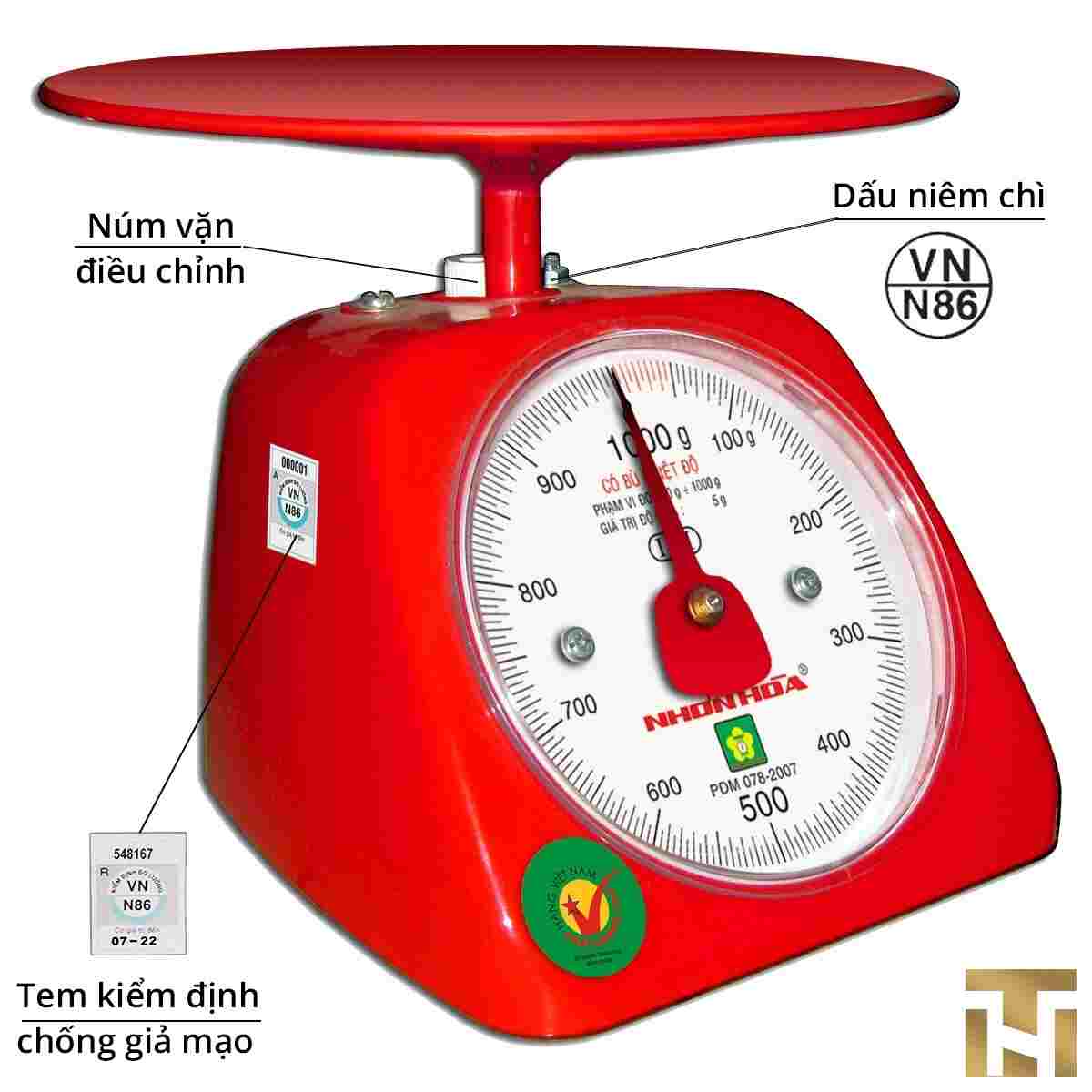 Cân Nhựa Tròn Nhơn Hòa 1kg