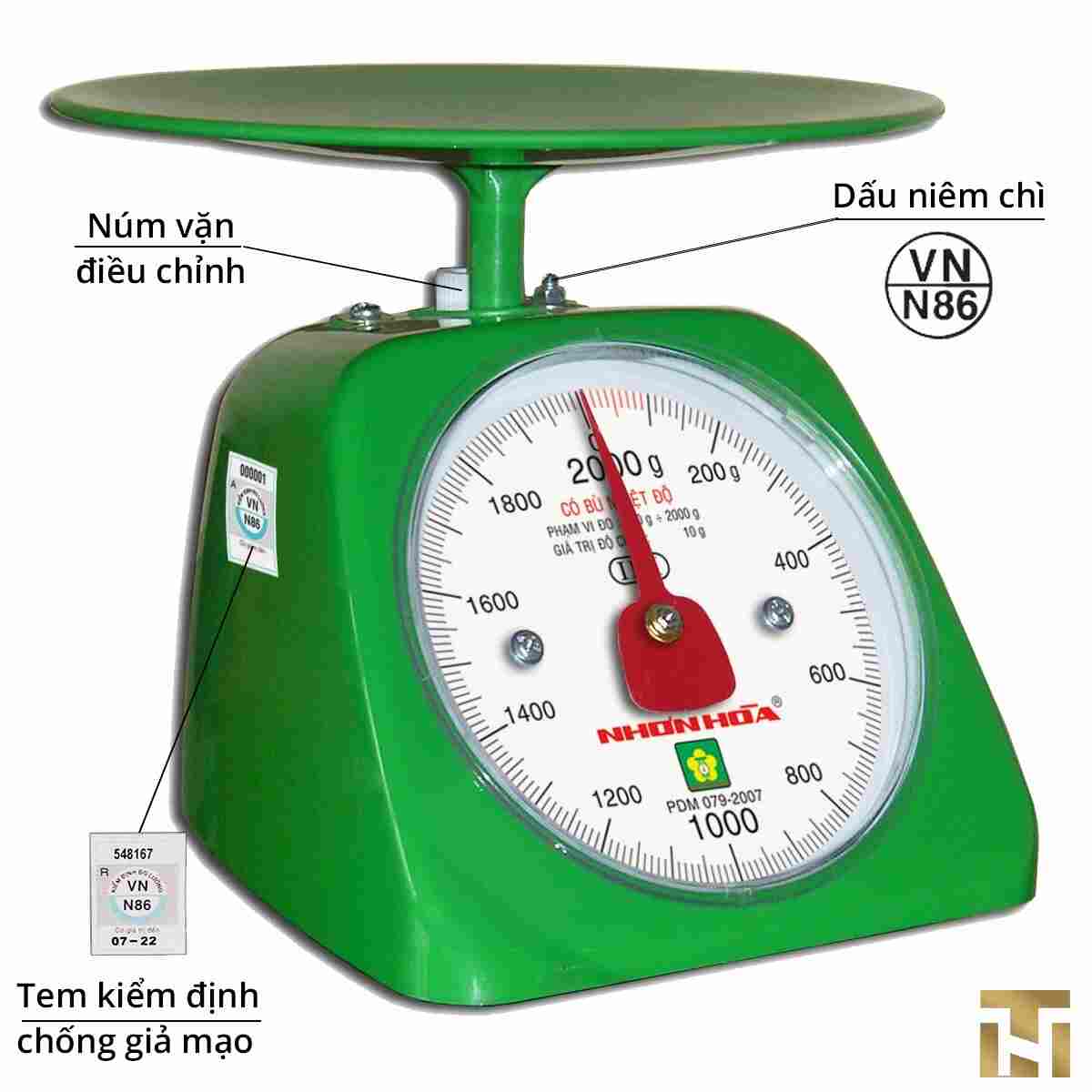 Cân Nhựa Tròn Nhơn Hòa 2 kg