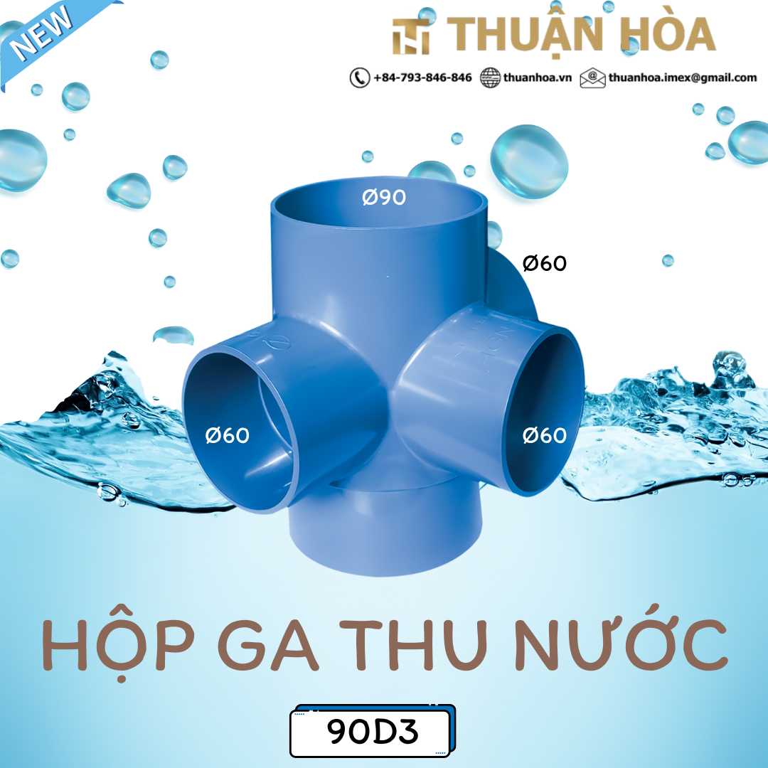 Hộp Ga Thu Nước Phòng Tắm 90D3